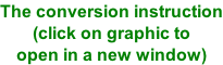 The conversion instruction (click on graphic to  open in a new window)